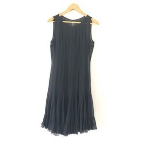 Rickie Freeman Teri Jon Black Pleated Dress